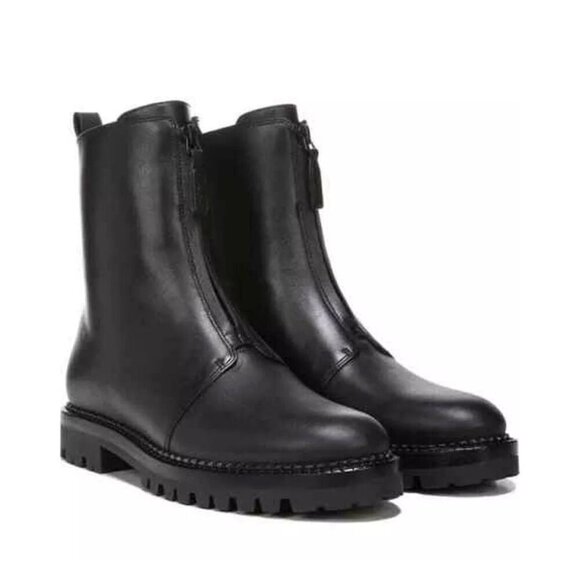 NEW!! Vince Cabria Water Resistant Front Zip Boot in Black Women's Size 7.5